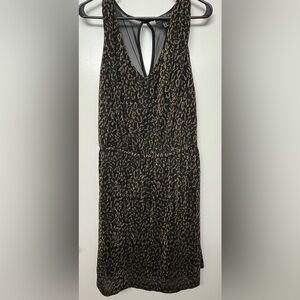 Forever 21 Black and Gold Leopard Print Dress